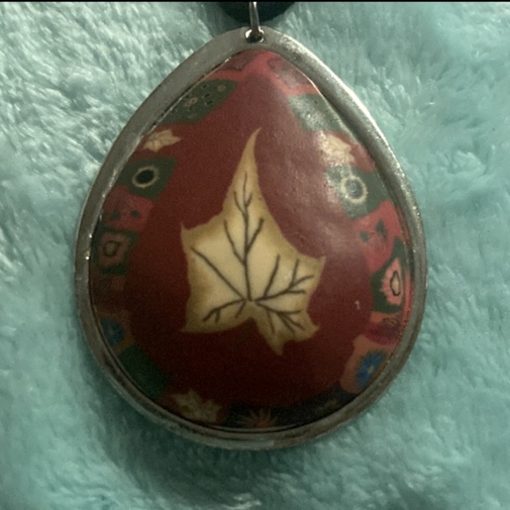 Lovely Fall Wooden Necklace by Viva Bears - Picture 2 of 4